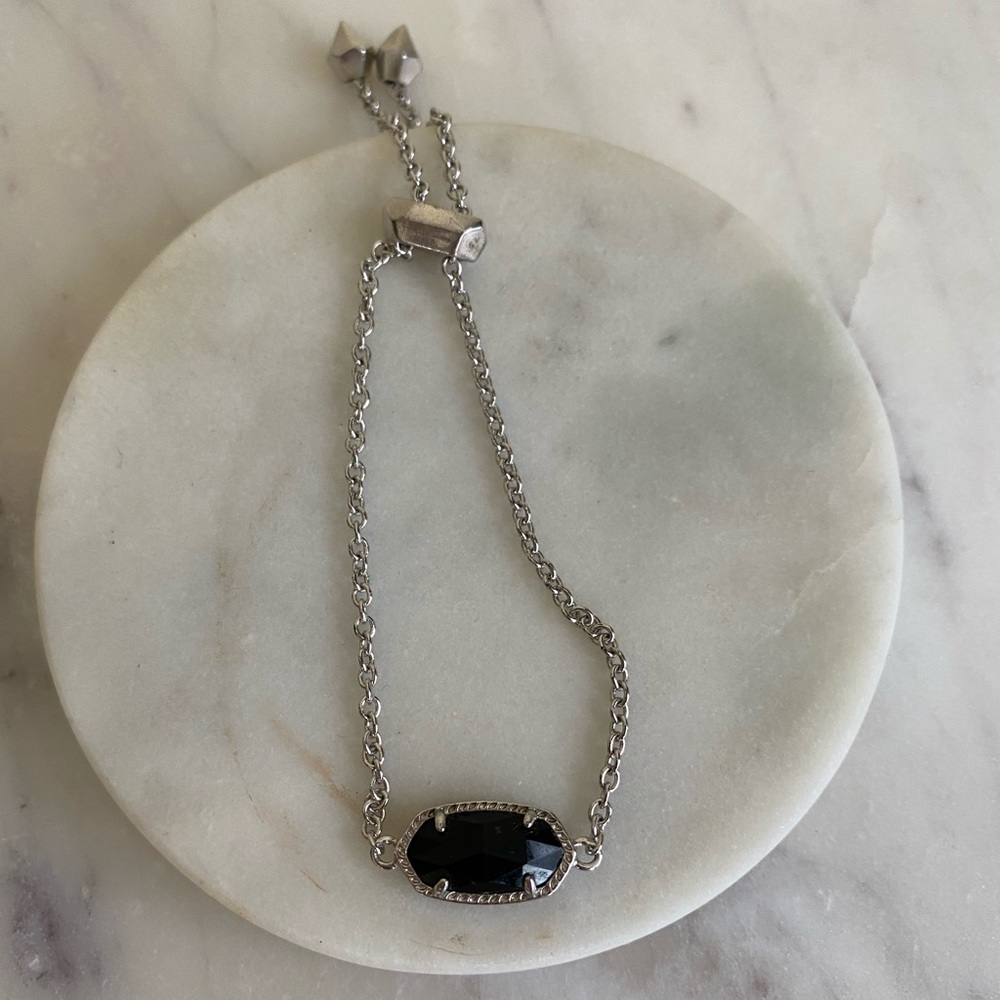 Kendra Scott Elaina Small Silver/Black Bracelet
